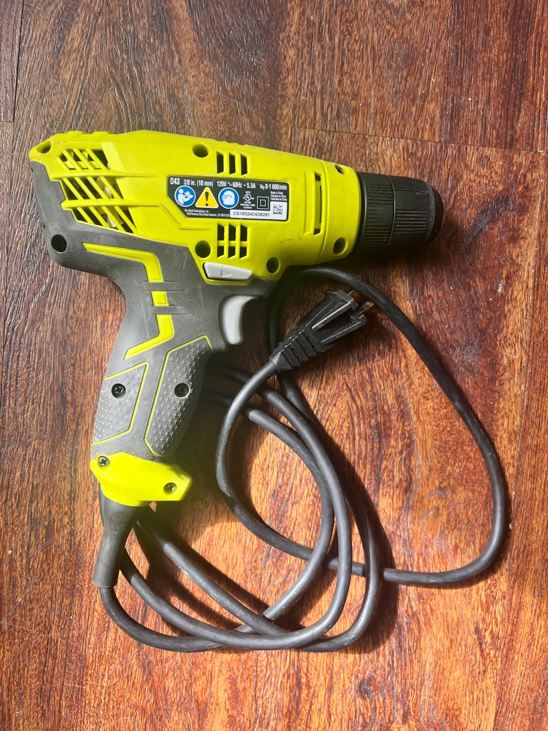 Ryobi D43 3/8 in. Corded Drill - photo 2