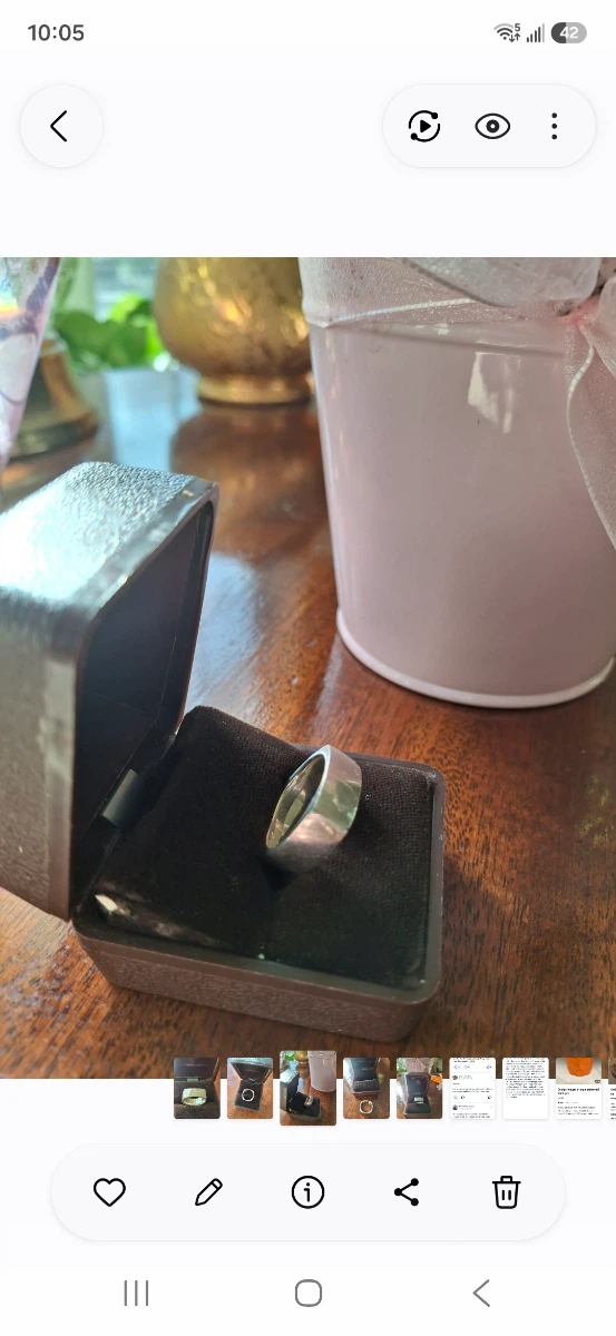 Unique square ring (silver stamped 925) - photo 5