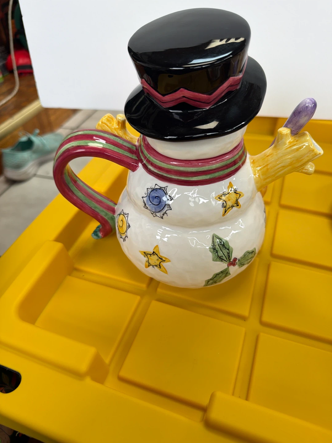 Ceramic Snowman Teapot - photo 3