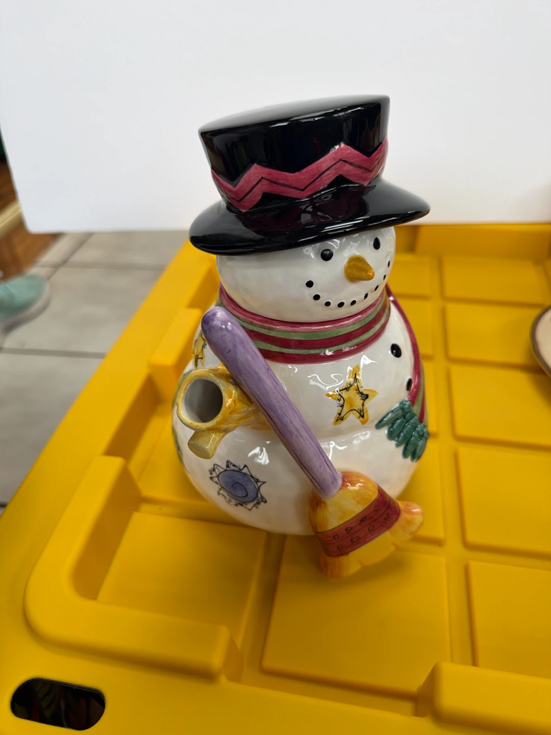Ceramic Snowman Teapot - photo 4