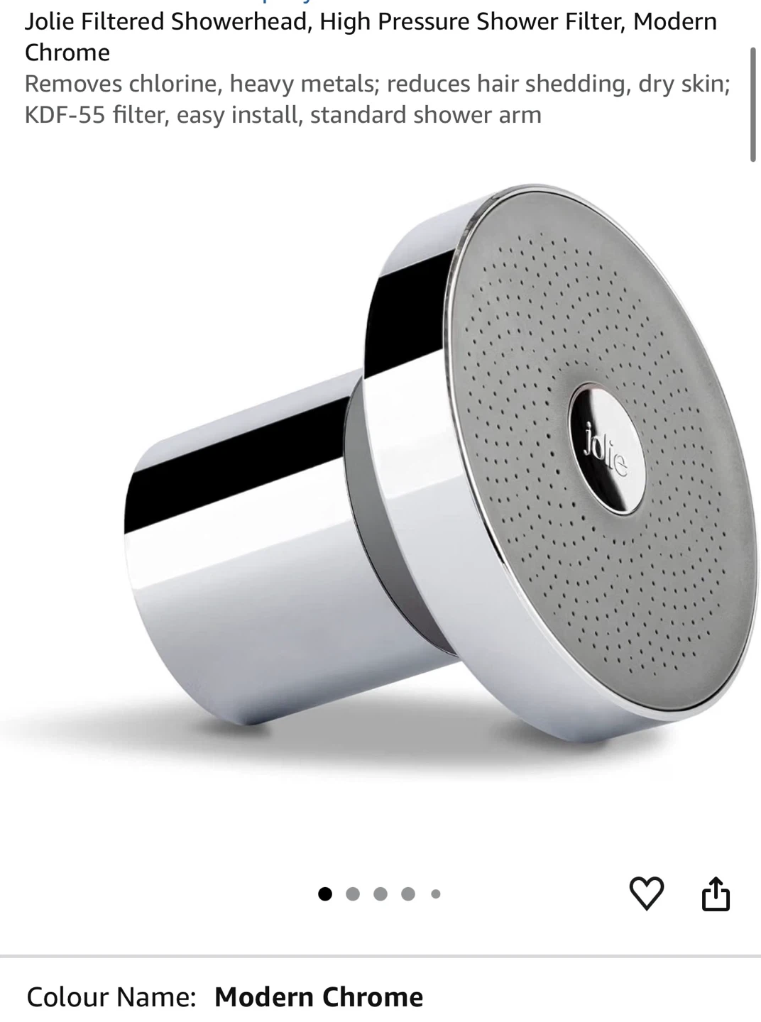 Jolie Filtered Showerhead - Modern Chrome