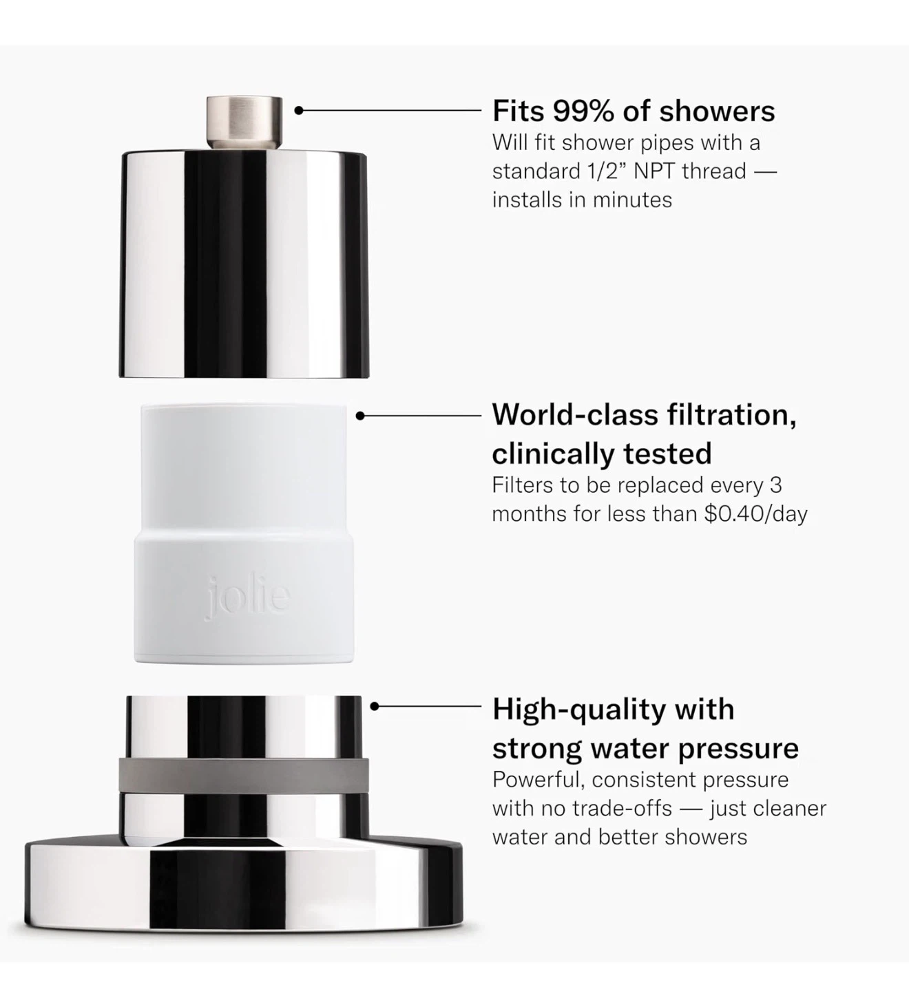 Jolie Filtered Showerhead - Modern Chrome - photo 4