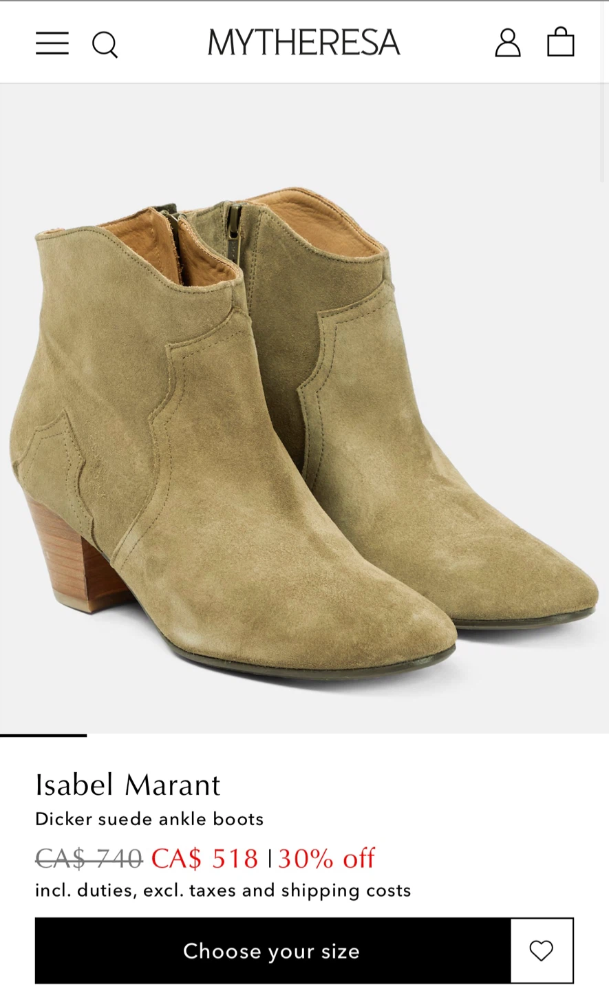 Isabel Marant Dicker Suede Ankle Boots - photo 2