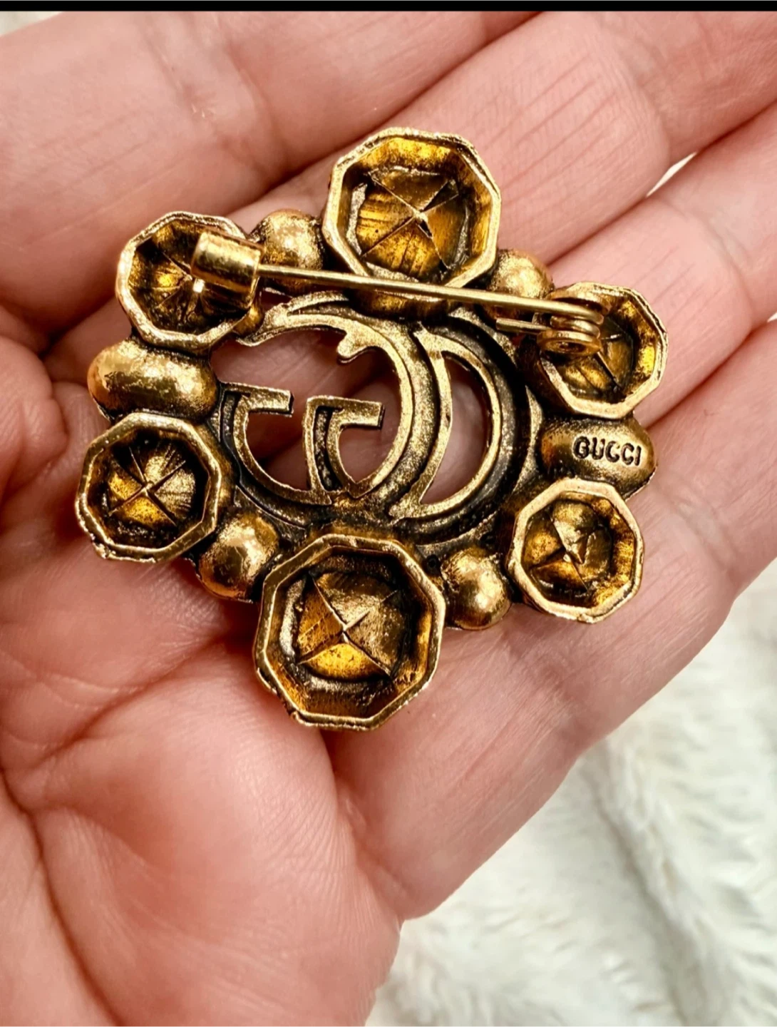 Stunning Gucci style logo Brooch - photo 3