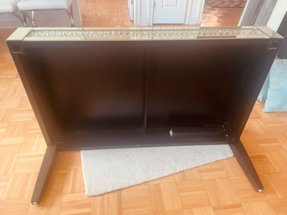 Mirrored living room  Table with Crystal Accent