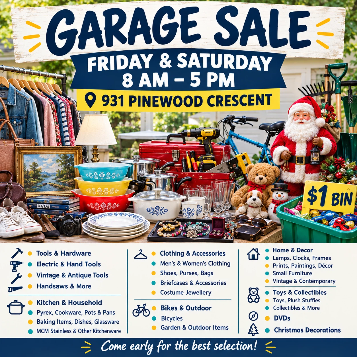 Garage Sale Fri Sept 25 & Sat Sept 26