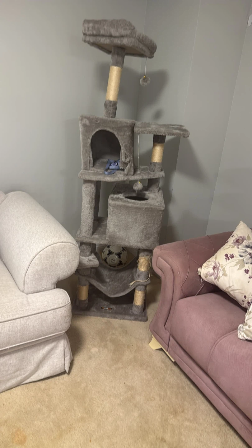 Grey Multi-Level Cat Tree - photo 2