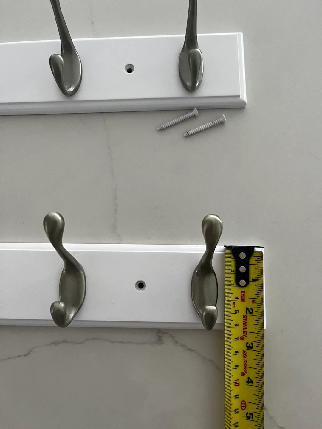 Two White Wall-Mounted Coat Racks - photo 3