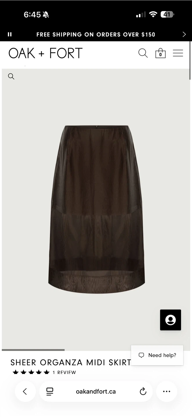 Brand new with tag oak and fort sheer dress.