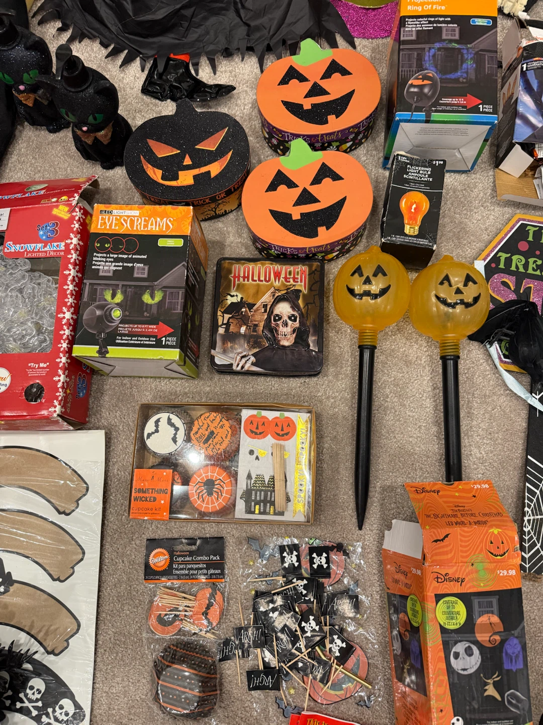 Large Halloween Decor and Party Supplies Lot