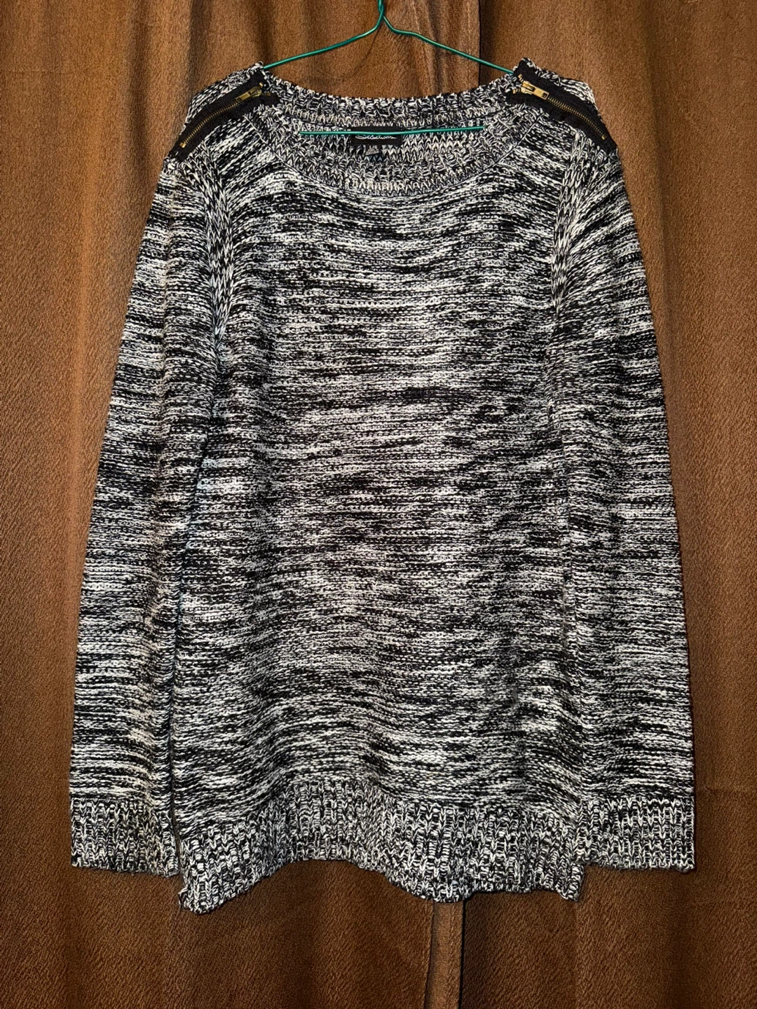 Seductions Black and White Knit Sweater