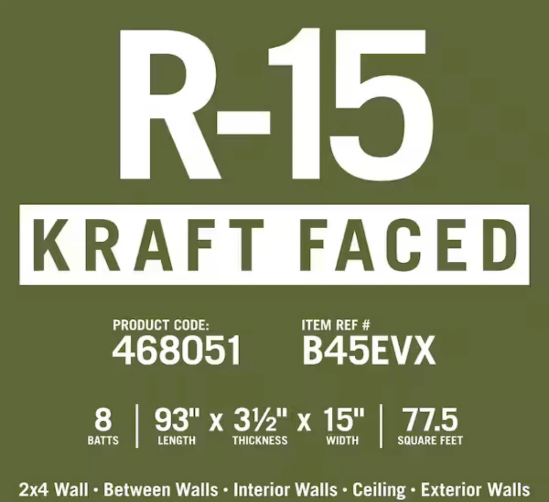 Knauf R-15 Kraft Faced Fiberglass Insulation Batts - photo 2