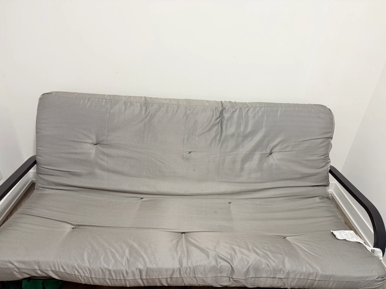 Black Metal Futon with Grey Mattress - photo 2