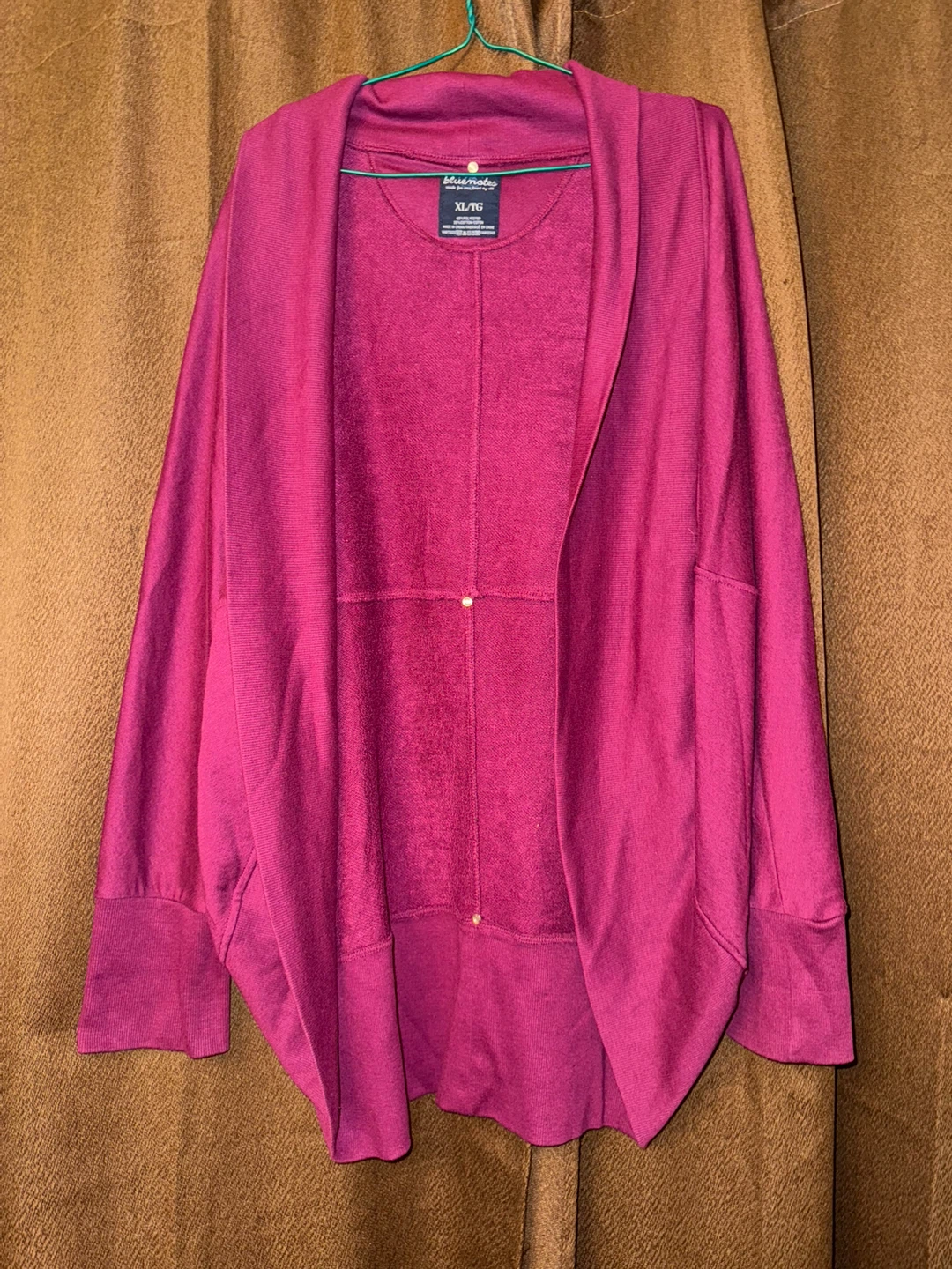Bluenotes Magenta Open Cardigan