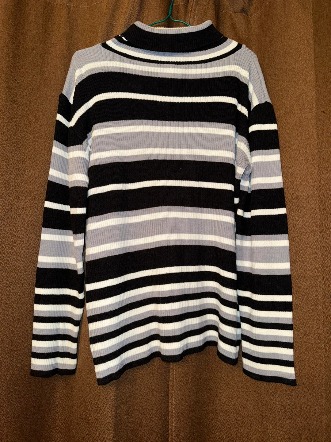 Image Plus Striped Mock Neck Long Sleeve - photo 2