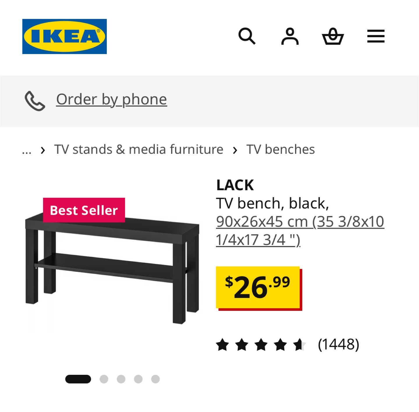 IKEA LACK TV Bench x 2 - photo 2