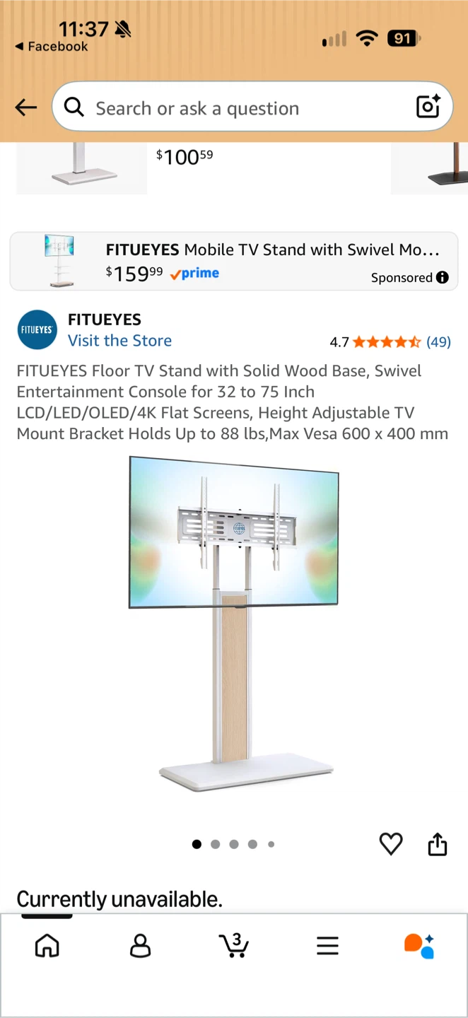 Fitueyes TV mount stand fit most 32" - 75" TVs - photo 5