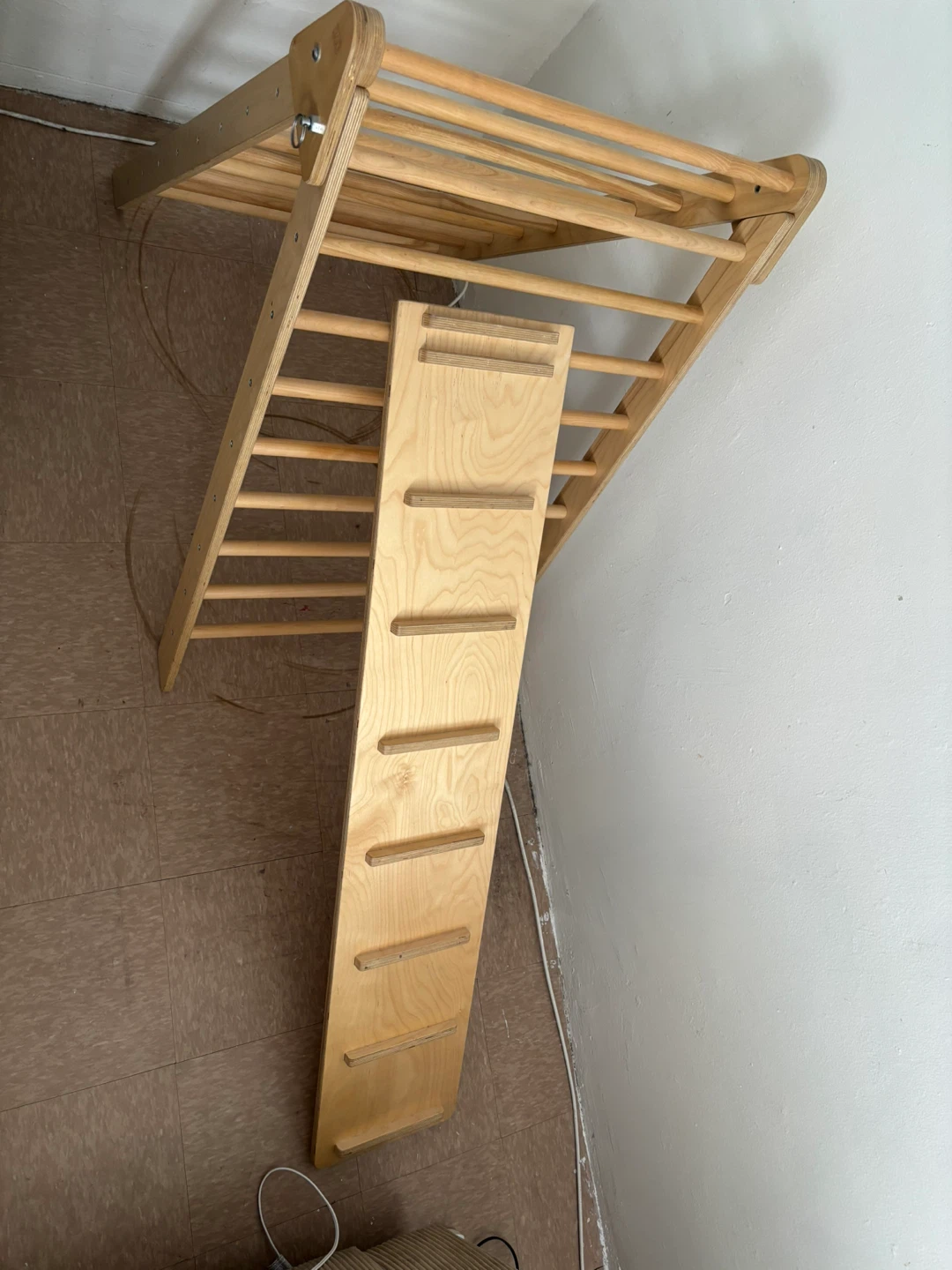 Wooden Pikler Triangle with Ramp - photo 2