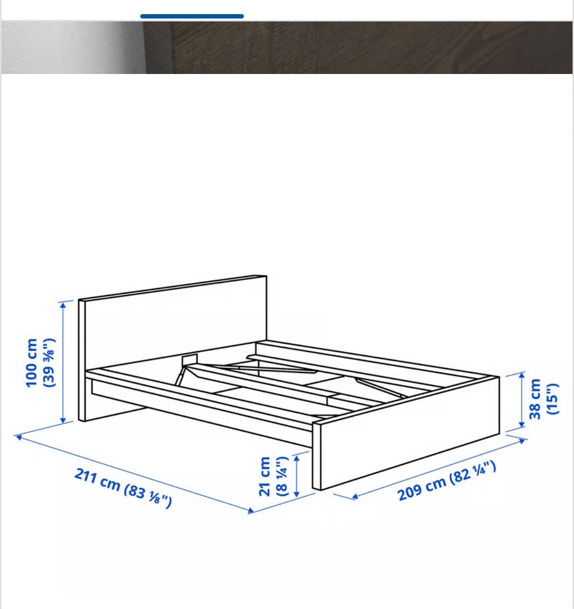 IKEA MALM Bed Frame king size - Full - Dark Brown - photo 2