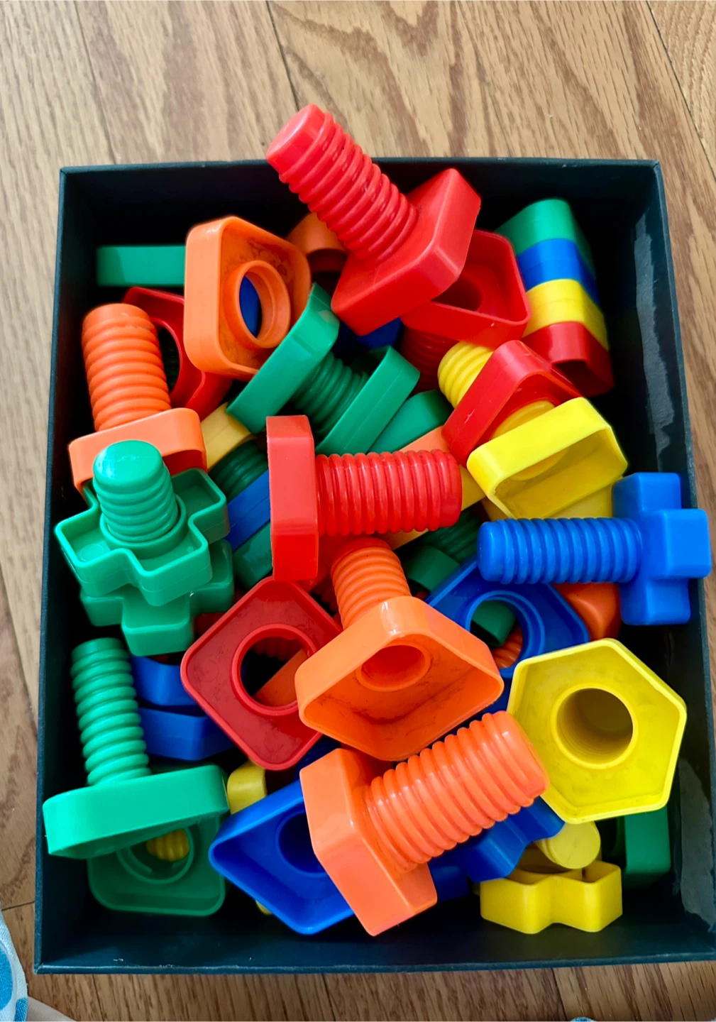 Assorted Kids Toy Set: Building Bolts, Suckers, and Puzzle