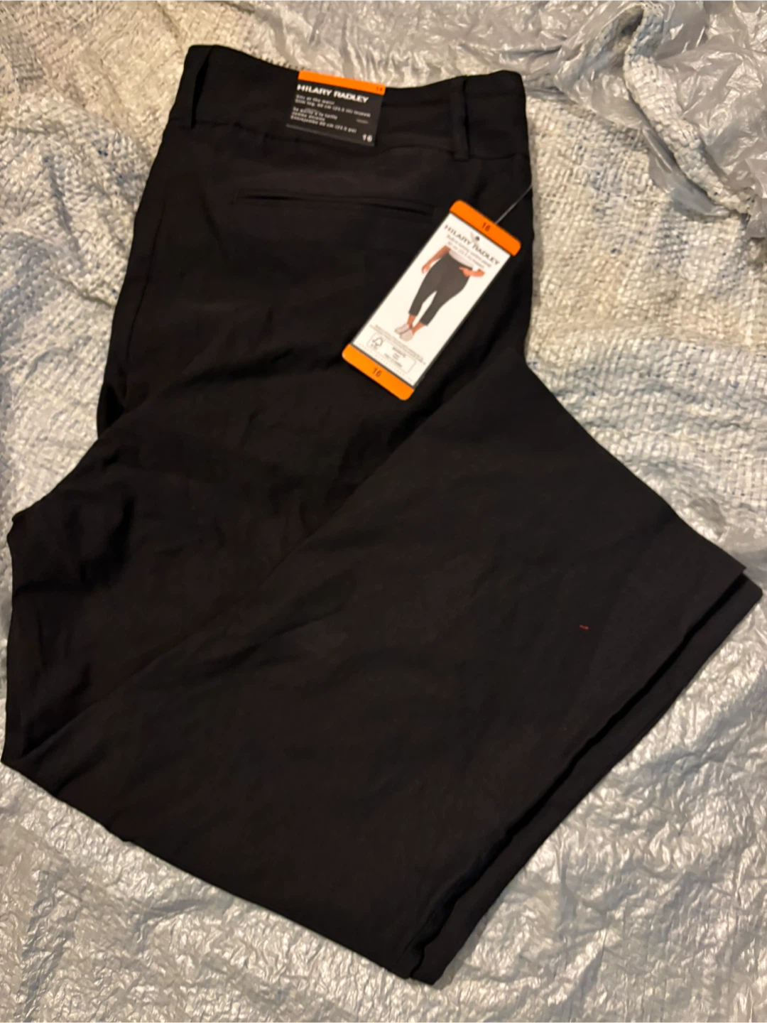 Hilary Radley Black Slim Leg Pants Size 16