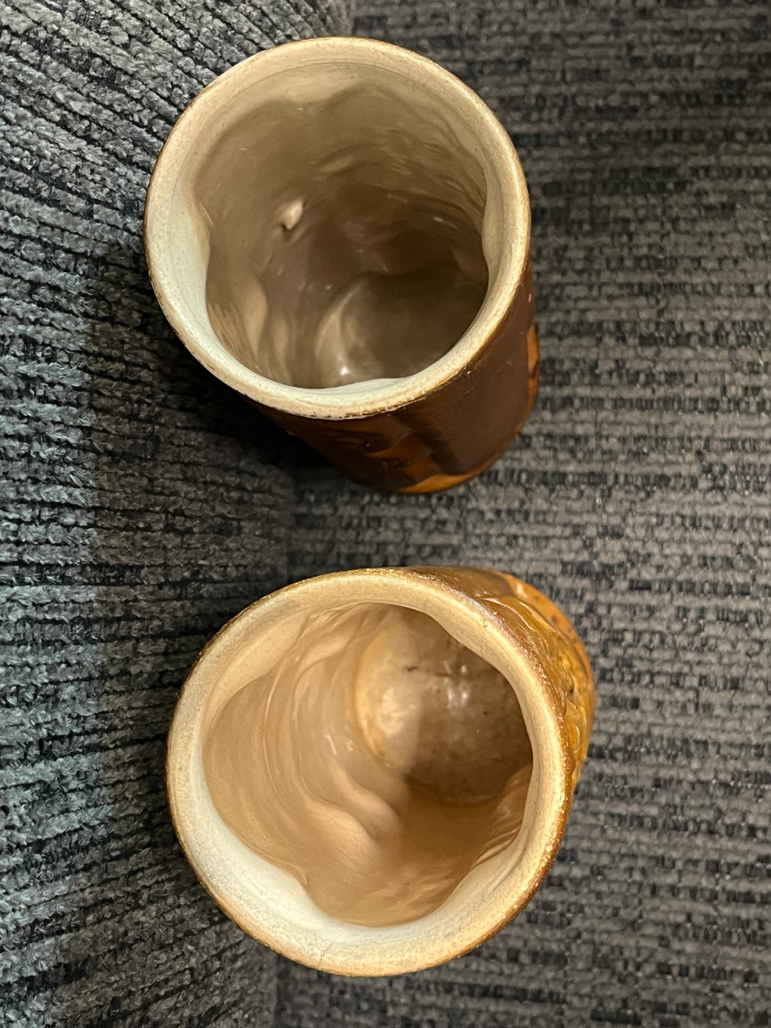 Pair of Vintage Ceramic Tiki Mugs - photo 2