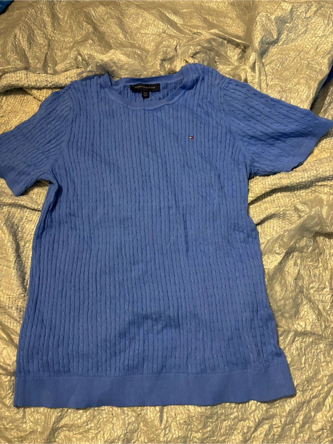 NWOT Tommy Hilfiger Light Blue Knit Top