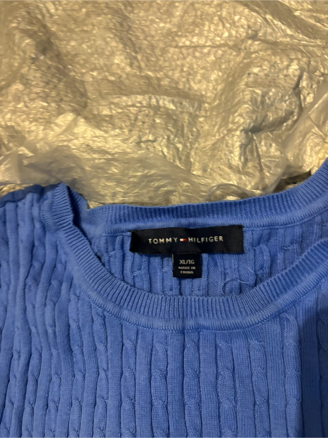 NWOT Tommy Hilfiger Light Blue Knit Top - photo 2