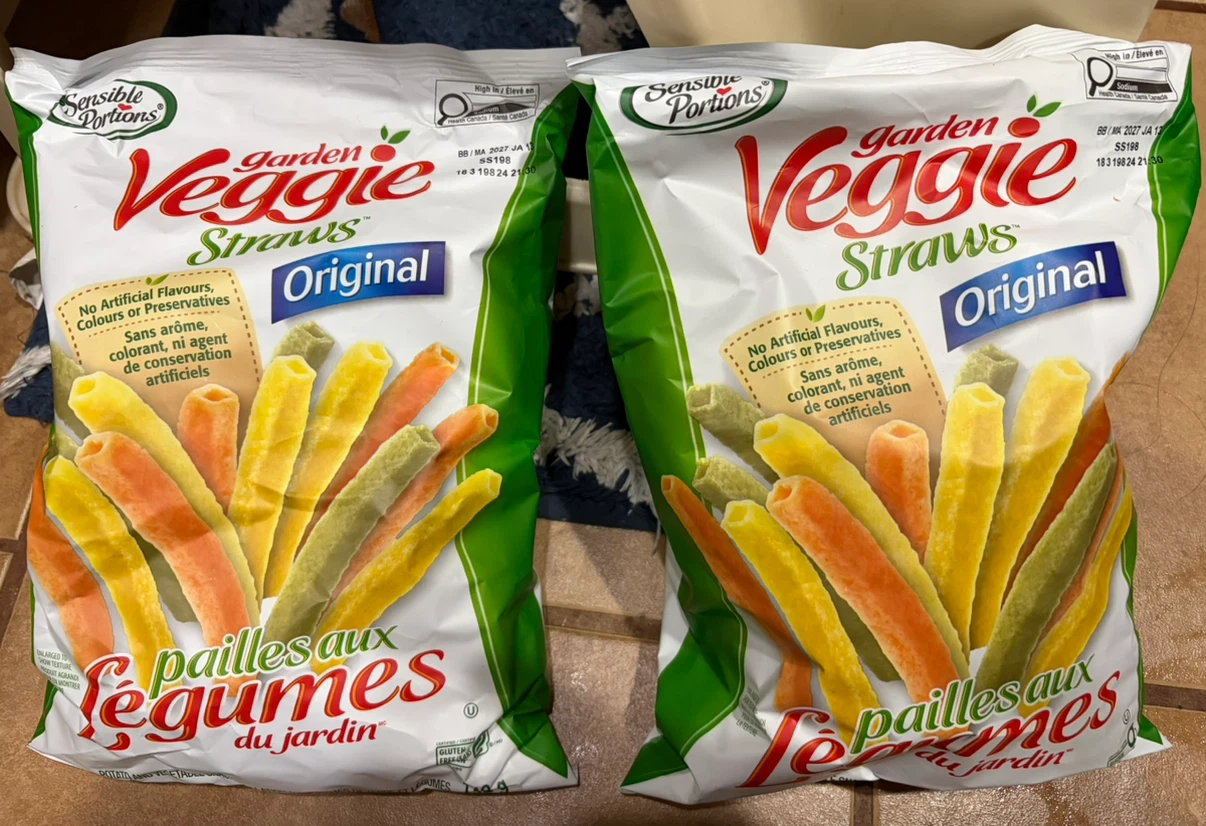 2 Bags of Sensible Portions Garden Veggie Straws