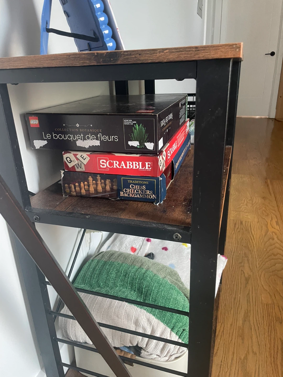 Industrial Style Storage Shelf with Metal Frame - photo 3