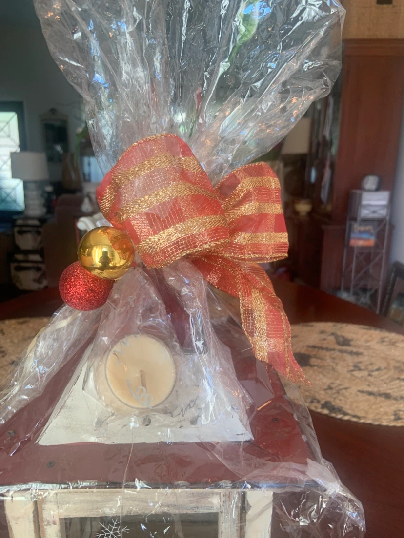 Rustic Christmas Lantern with Snowman Scene - photo 4