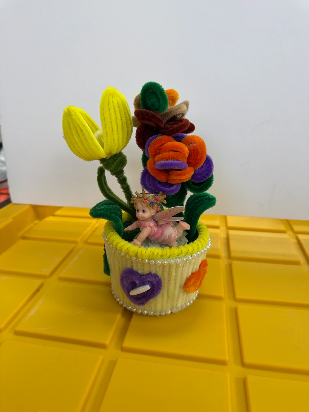 Fairy Pipe Cleaner Flower Pot Decor