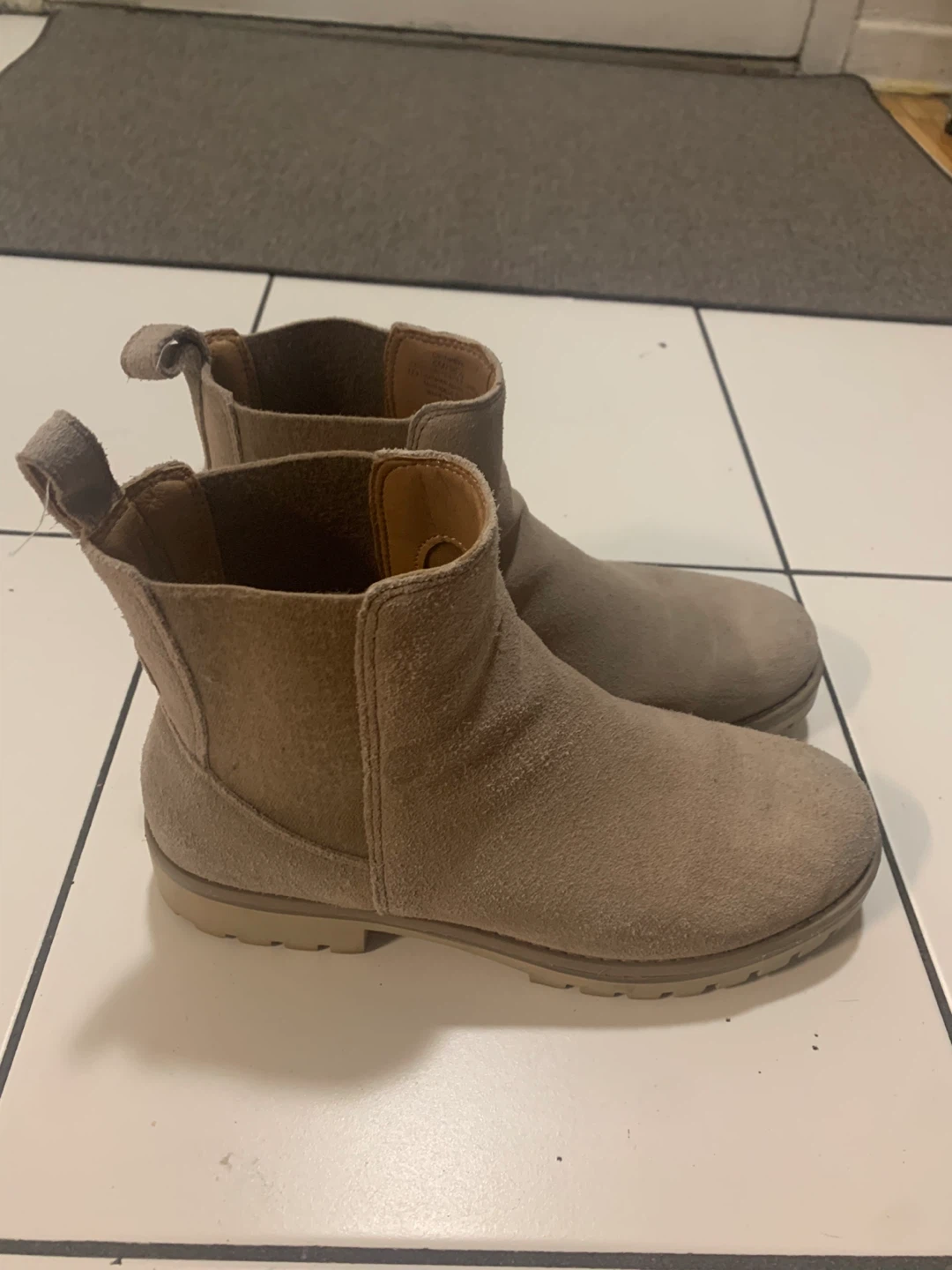 Taupe Suede Chelsea Boots