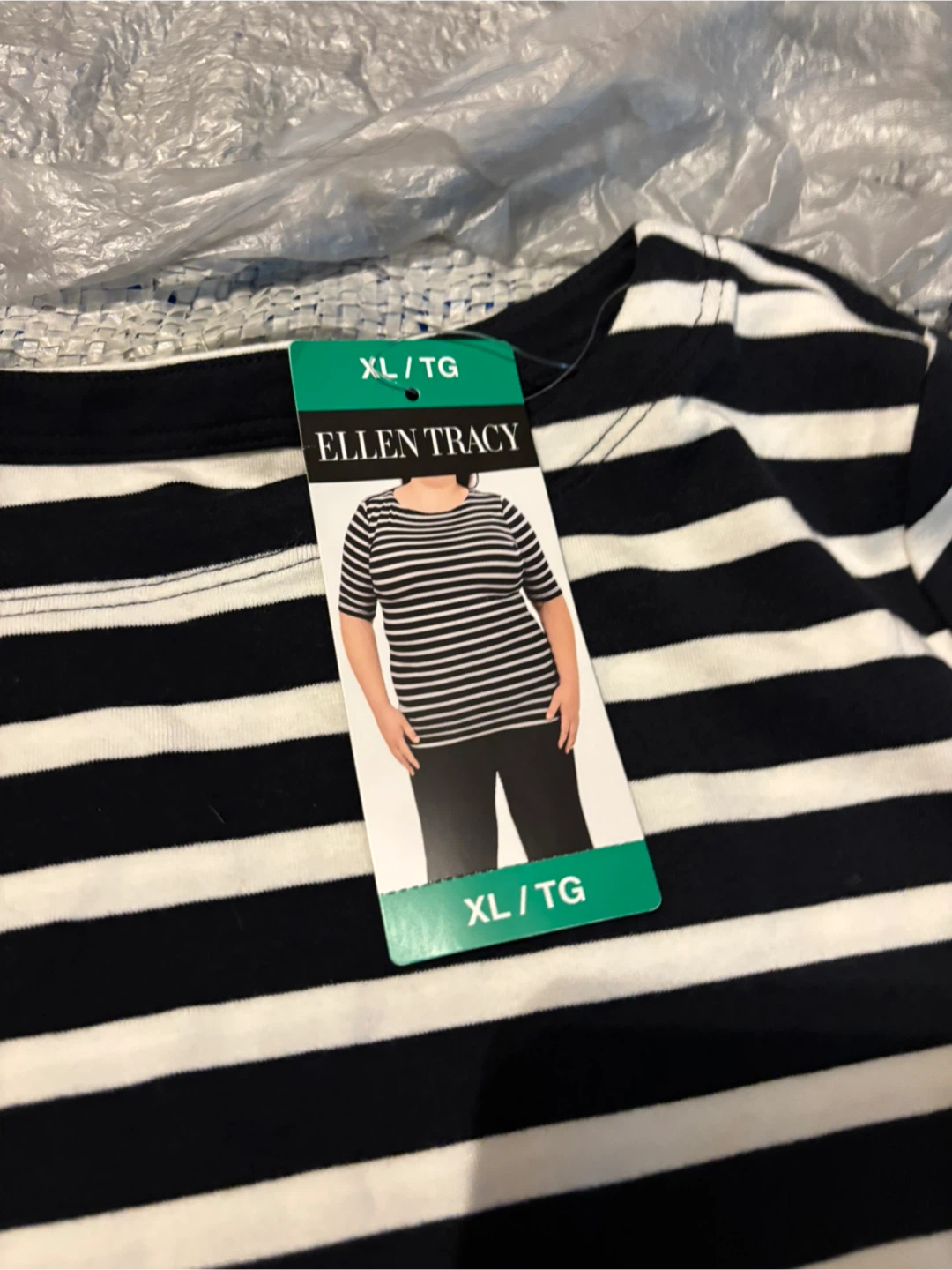 Ellen Tracy Striped Top XL - photo 2