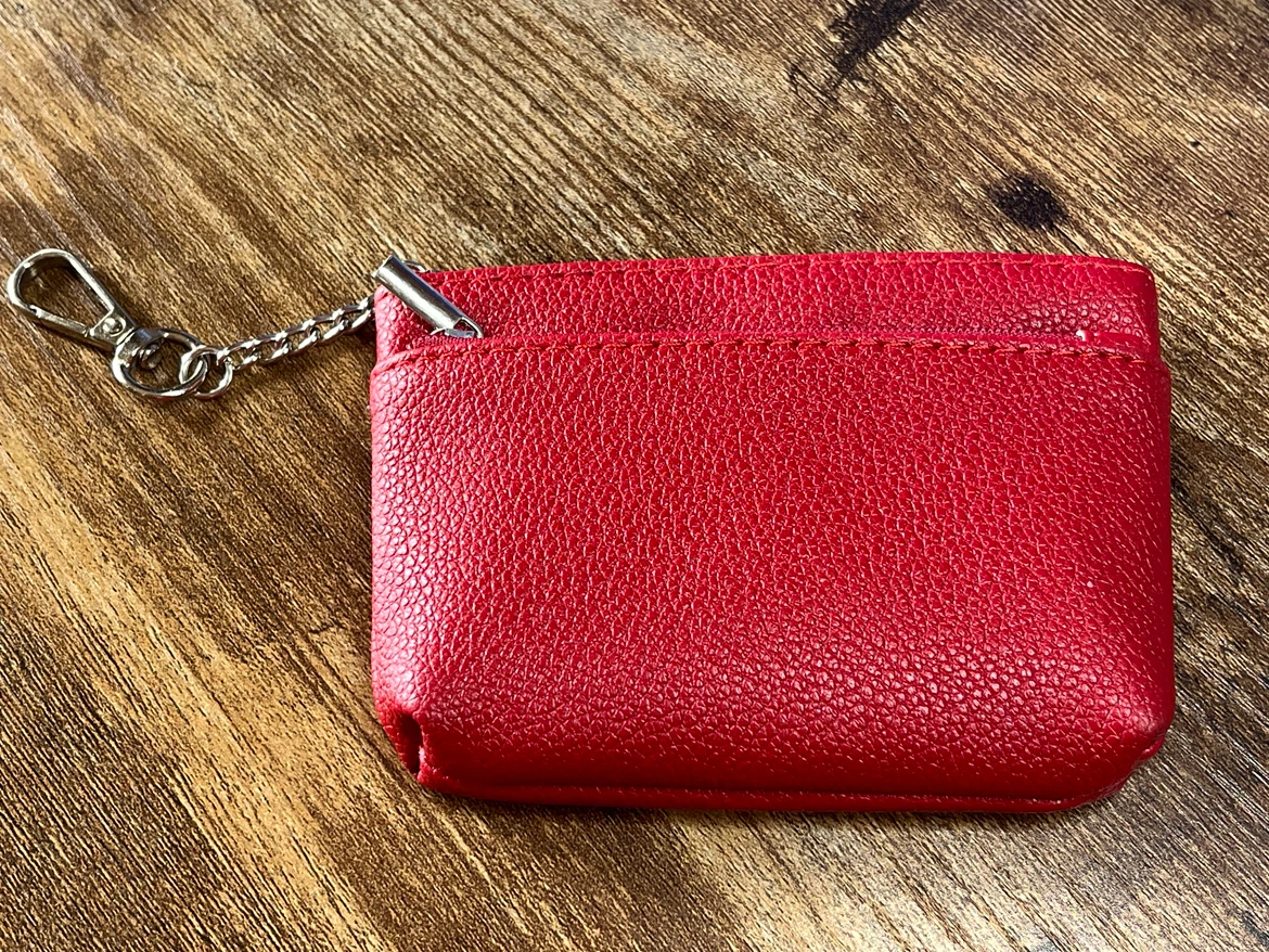 Red Pebbled  Key Pouch - photo 2