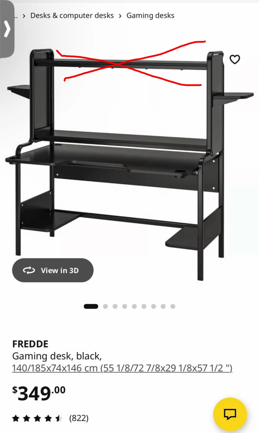 IKEA FREDDE Gaming Desk