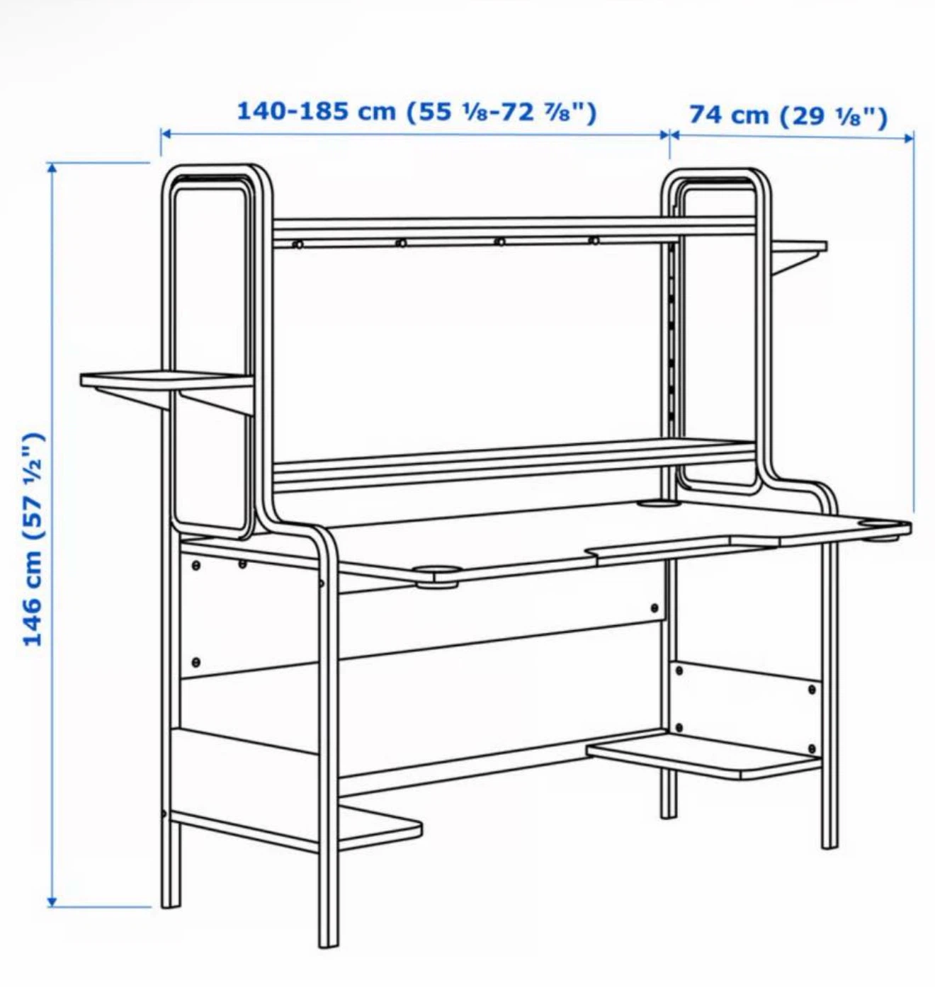 IKEA FREDDE Gaming Desk - photo 2