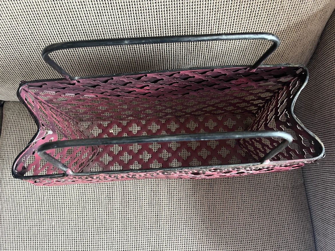 Vintage Metal Magazine Rack - photo 4