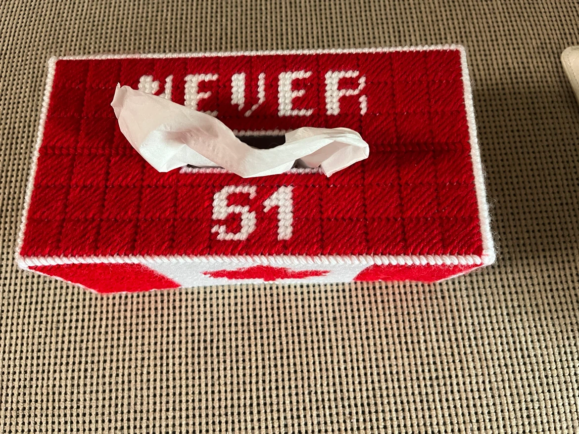 Handmade Canadian Flag Tissue Box Cover