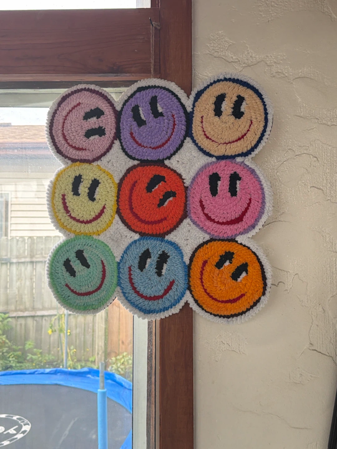 Colorful Smiley Face made by pipe cleaners