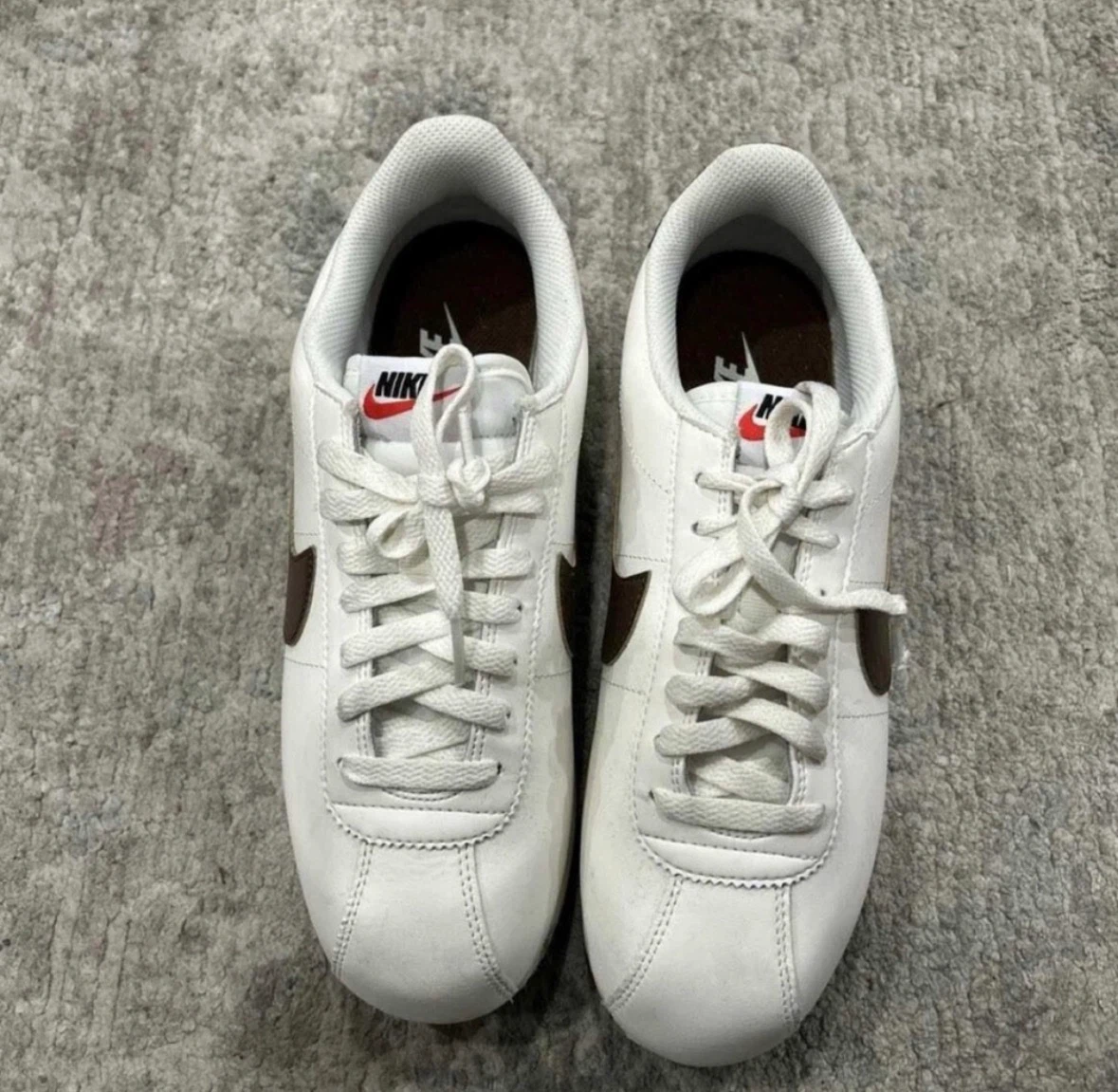 Nike Cortez White and Brown Sneakers