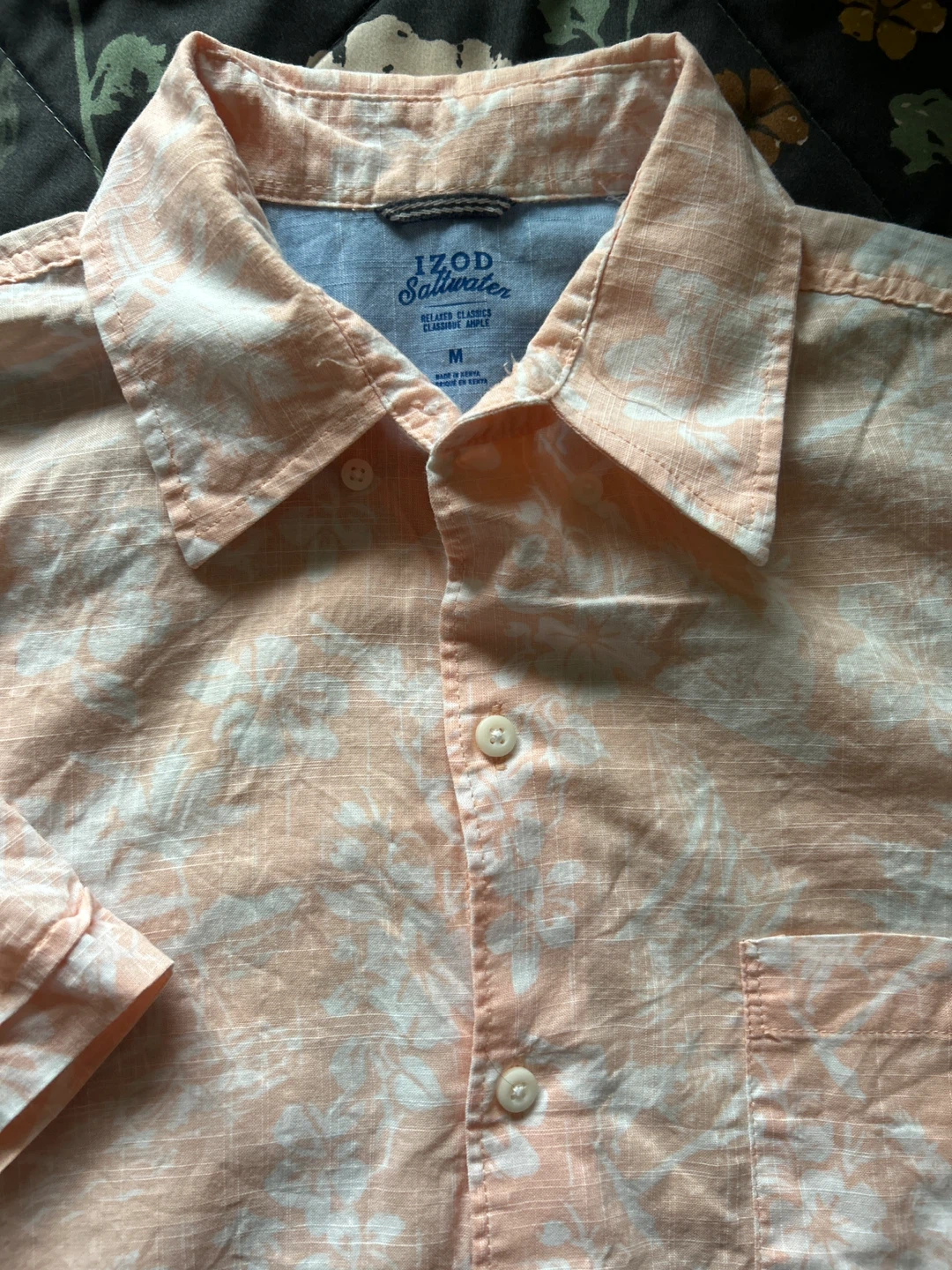 IZOD Saltwater Men's Floral Button-Down Shirt - photo 3