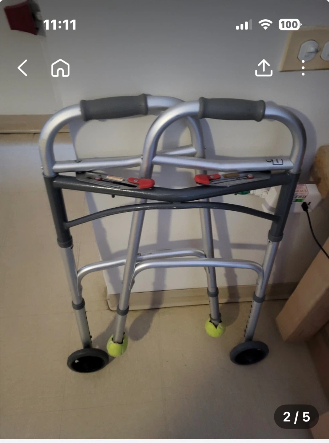 Folding Medical Walker with Wheels
