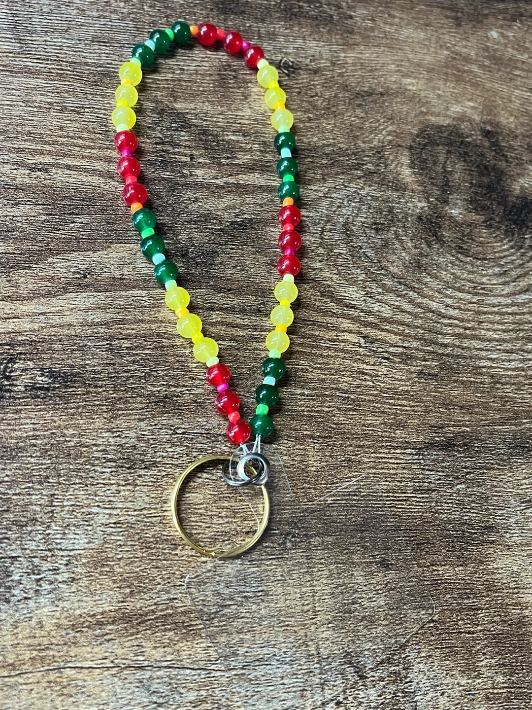 Handmade Beaded Wristlet for Keys and Cell Phone