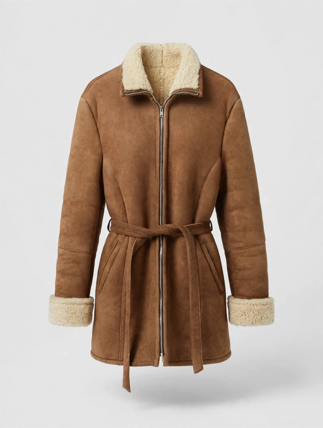 Brown Shearling Women’s Coat - photo 2