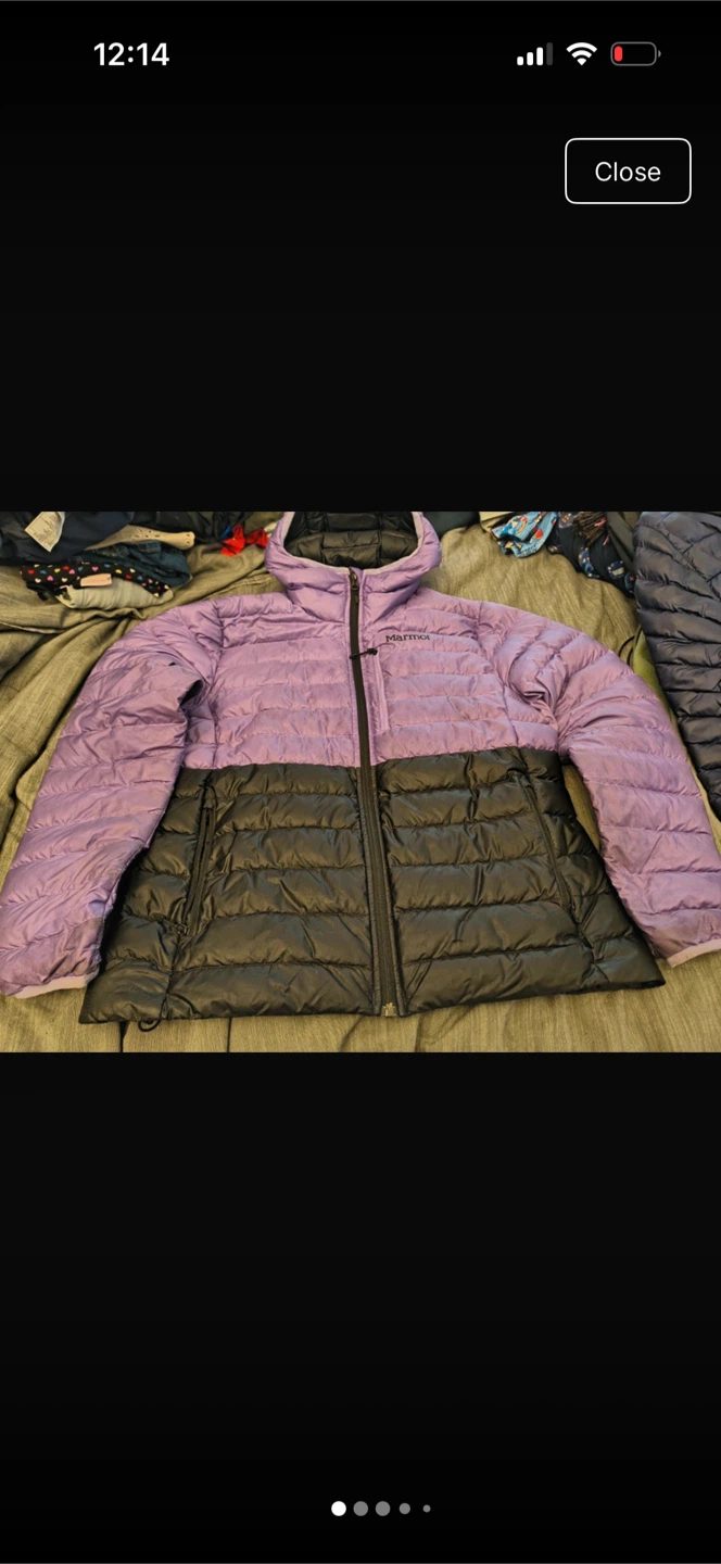 Marmot Down Jacket Purple and Black