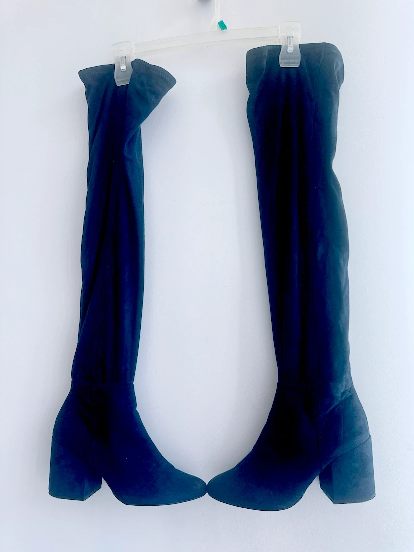 ALDO Blue Suede Over-the-Knee Boots - photo 4