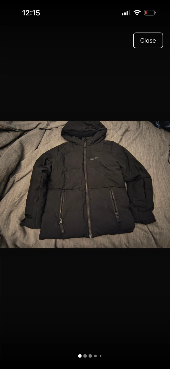 Marmot Black Puffer Jacket