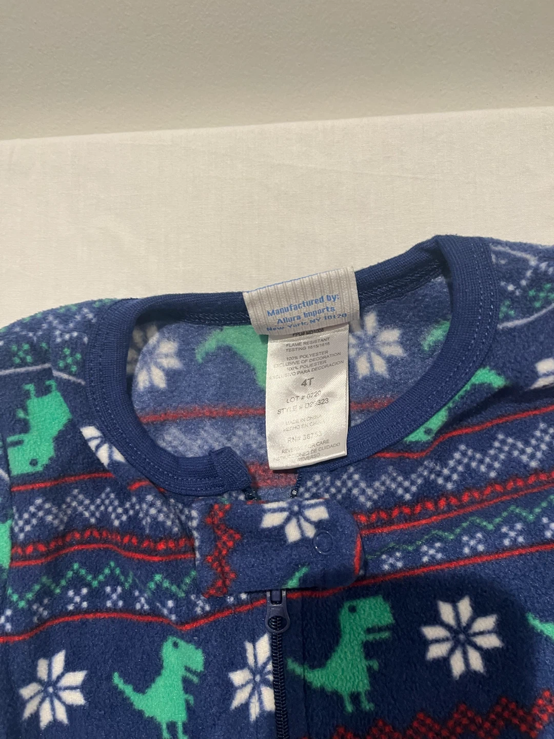 Duck Duck Goose Dinosaur Fleece Pajamas 4T - photo 2