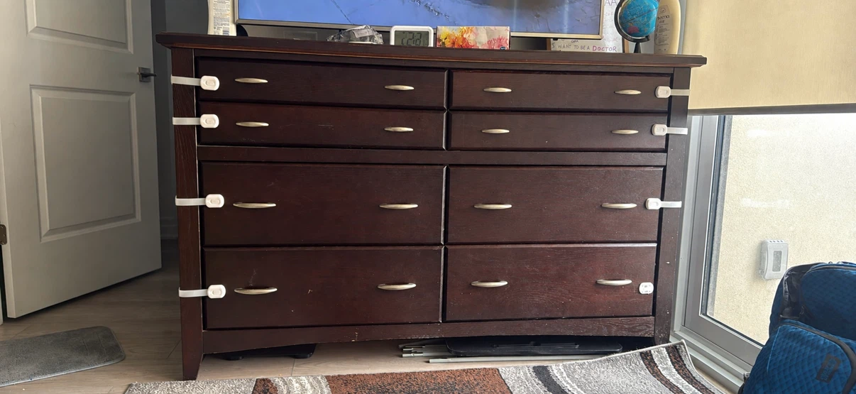 Dark Brown Wooden Dresser